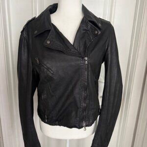 Carmar Italian Moto Jacket Leather Black Made In Italy L
